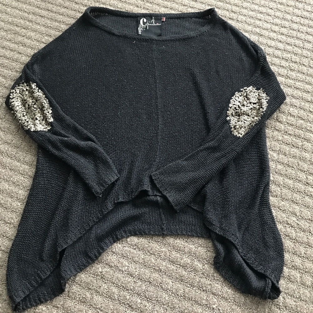 LF Chandelier dark grey sweater